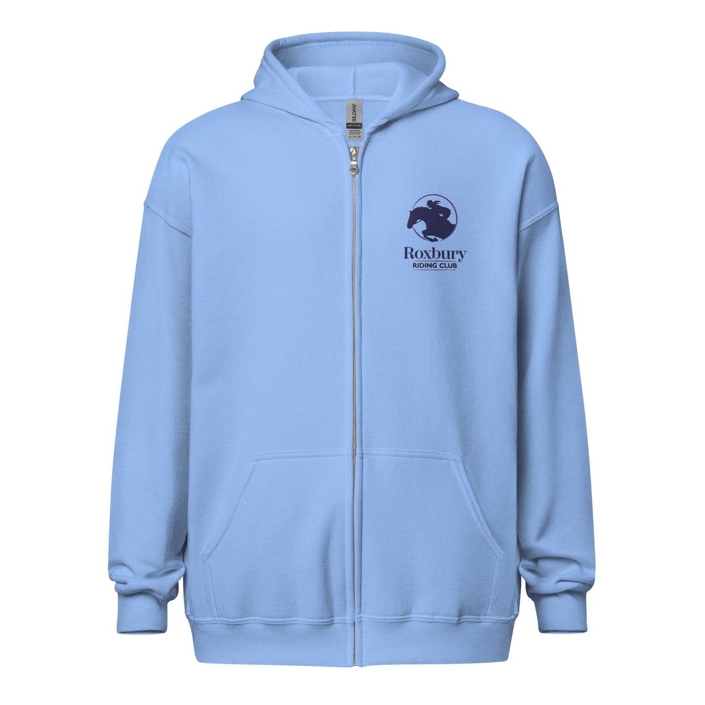 Roxbury Riding Club Carolina Blue Unisex zip hoodie