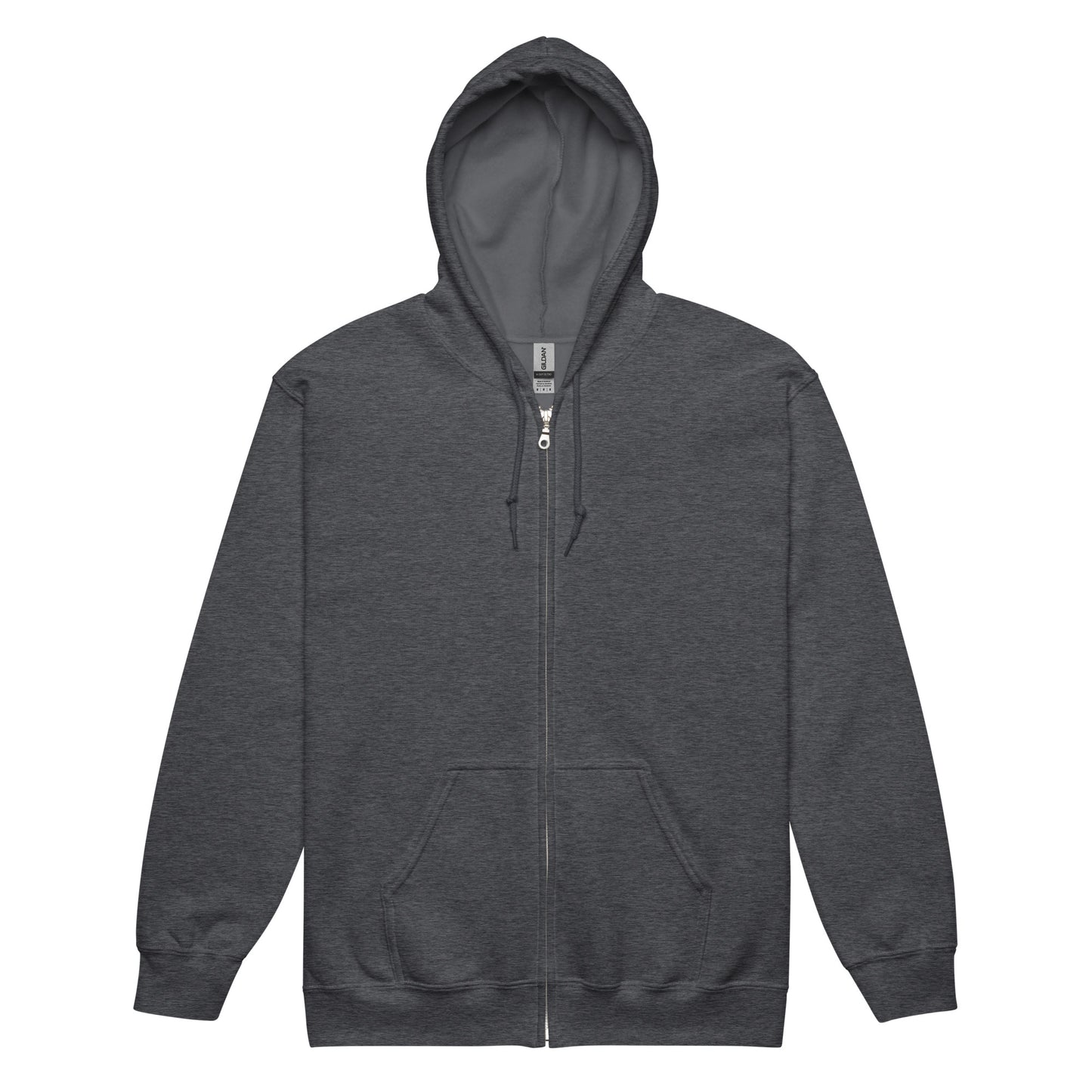 Elevated Equestrian Charcoal Grey Unisex Zip-up Hooded Sweatshirt