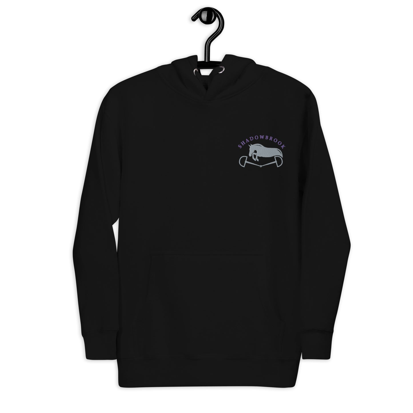 Shadowbrook Stables Black Unisex Hoodie - Small Logo Front