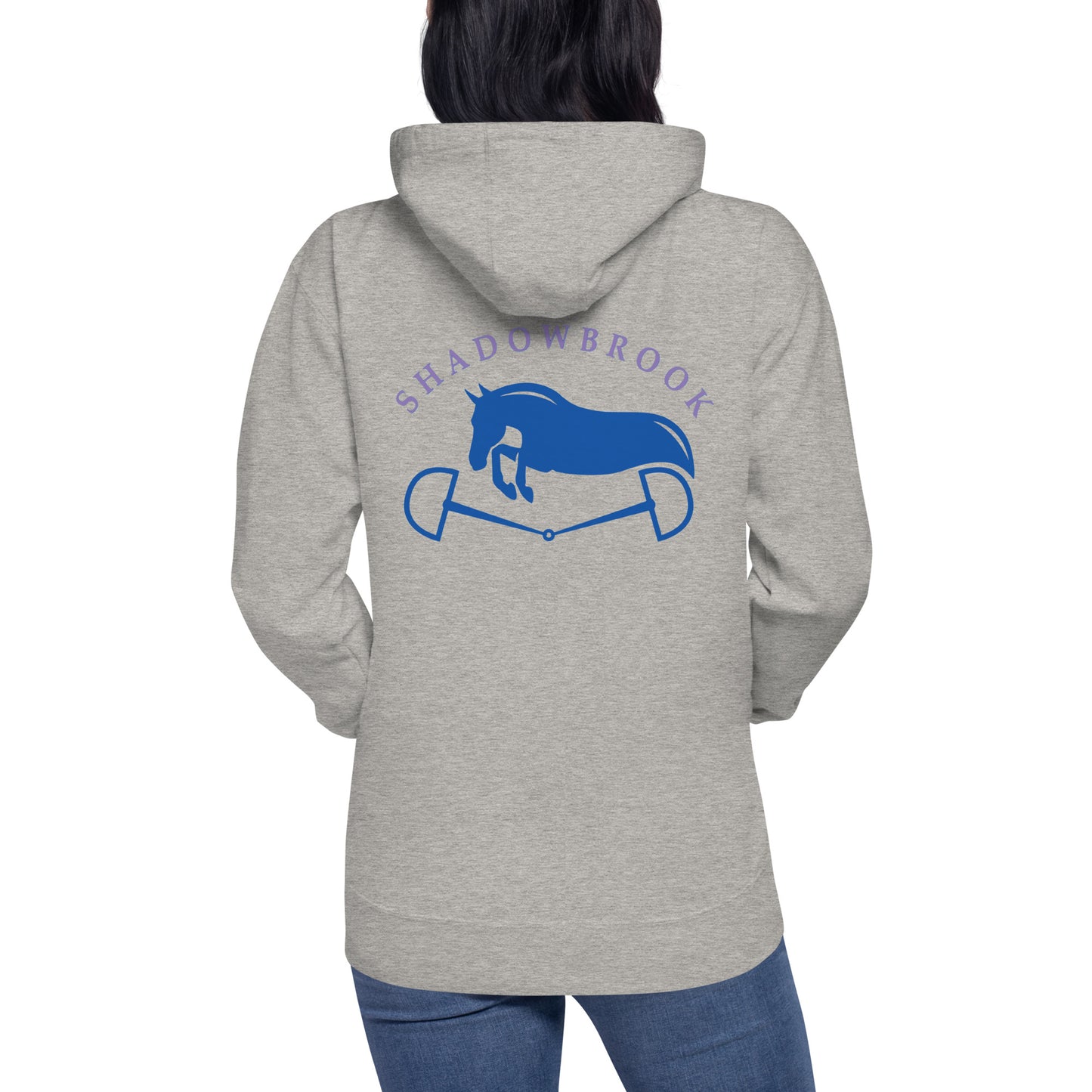 Shadowbrook Stables Light Grey Unisex Hoodie - Large Logo Back