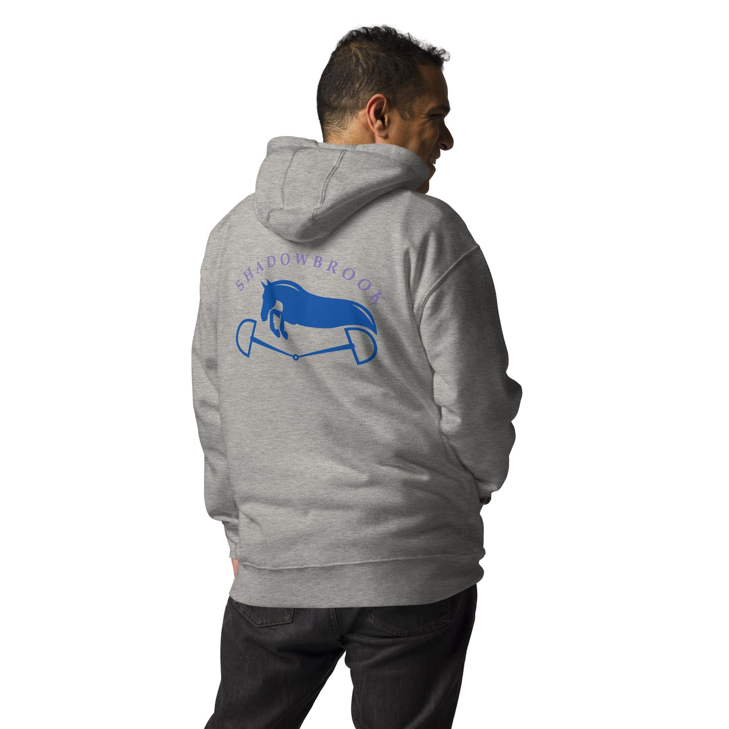 Shadowbrook Stables Light Grey Unisex Hoodie - Large Logo Back