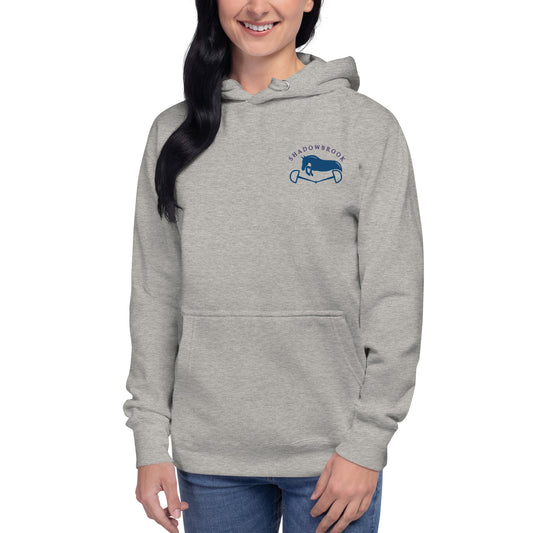 Shadowbrook Stables Light Grey Unisex Hoodie - Small Logo Front