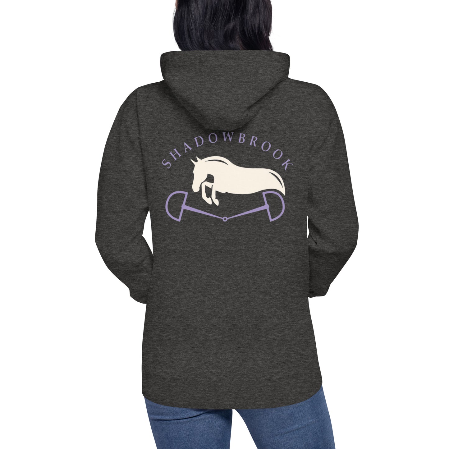 Shadowbrook Stables Dark Grey Unisex Hoodie - Large Logo Back