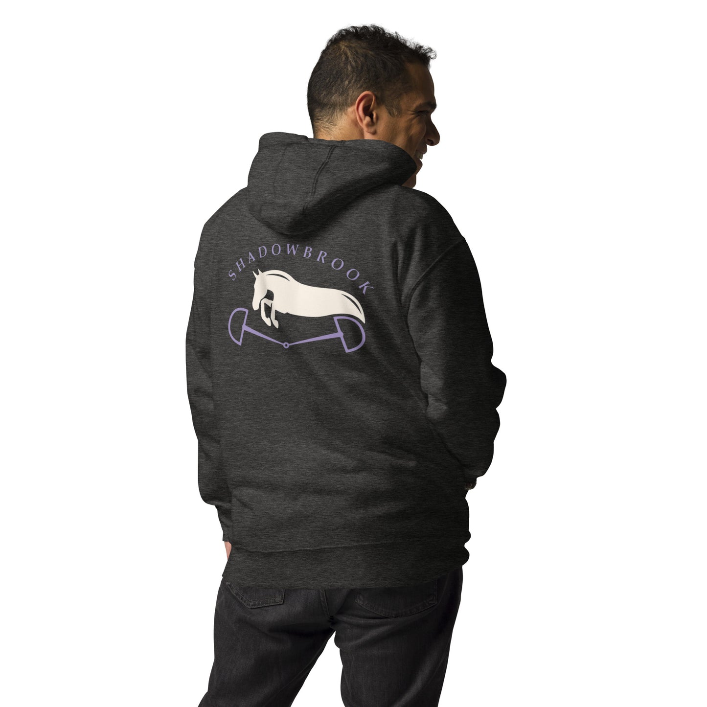 Shadowbrook Stables Dark Grey Unisex Hoodie - Large Logo Back