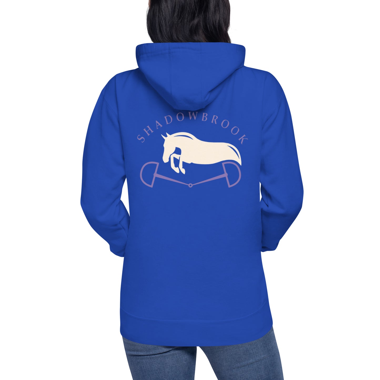 Shadowbrook Stables Royal Blue Unisex Hoodie - Large Logo Back