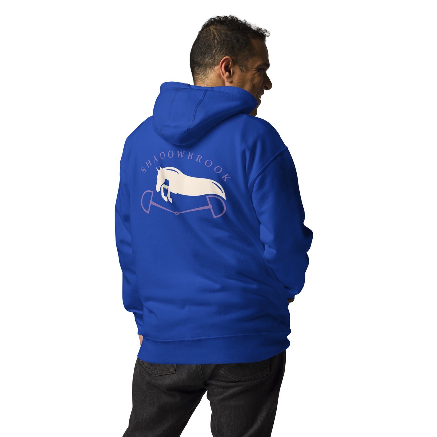 Shadowbrook Stables Royal Blue Unisex Hoodie - Large Logo Back