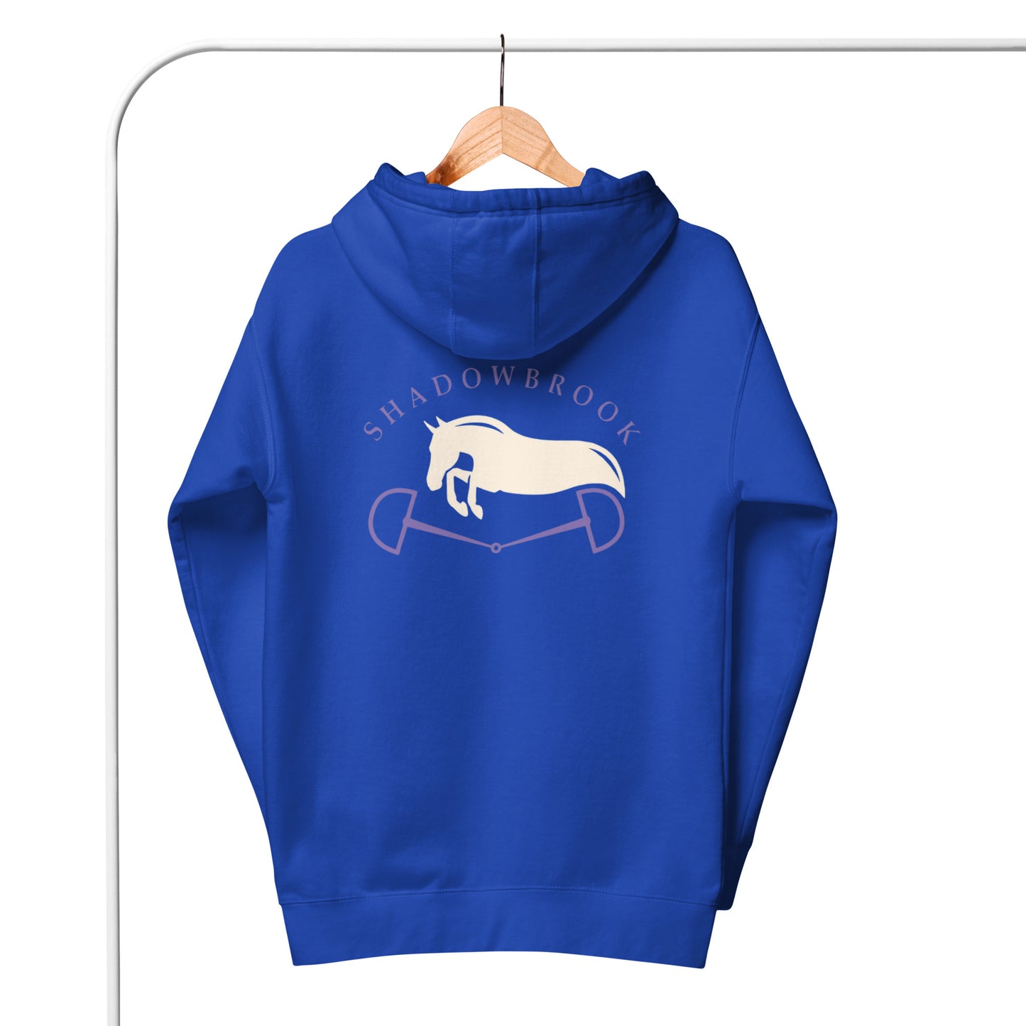 Shadowbrook Stables Royal Blue Unisex Hoodie - Large Logo Back