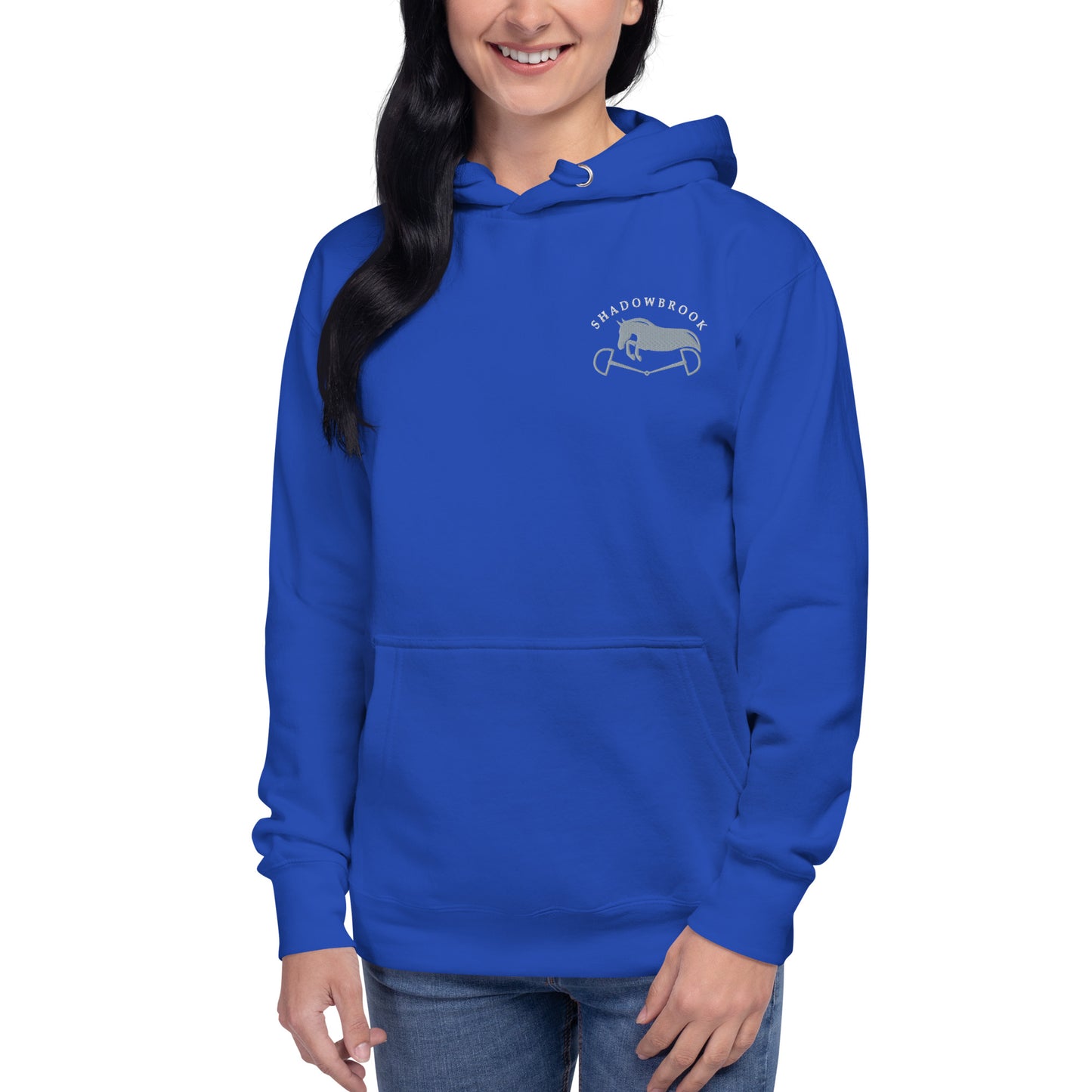 Shadowbrook Stables Royal Blue Unisex Hoodie - Small Logo Front
