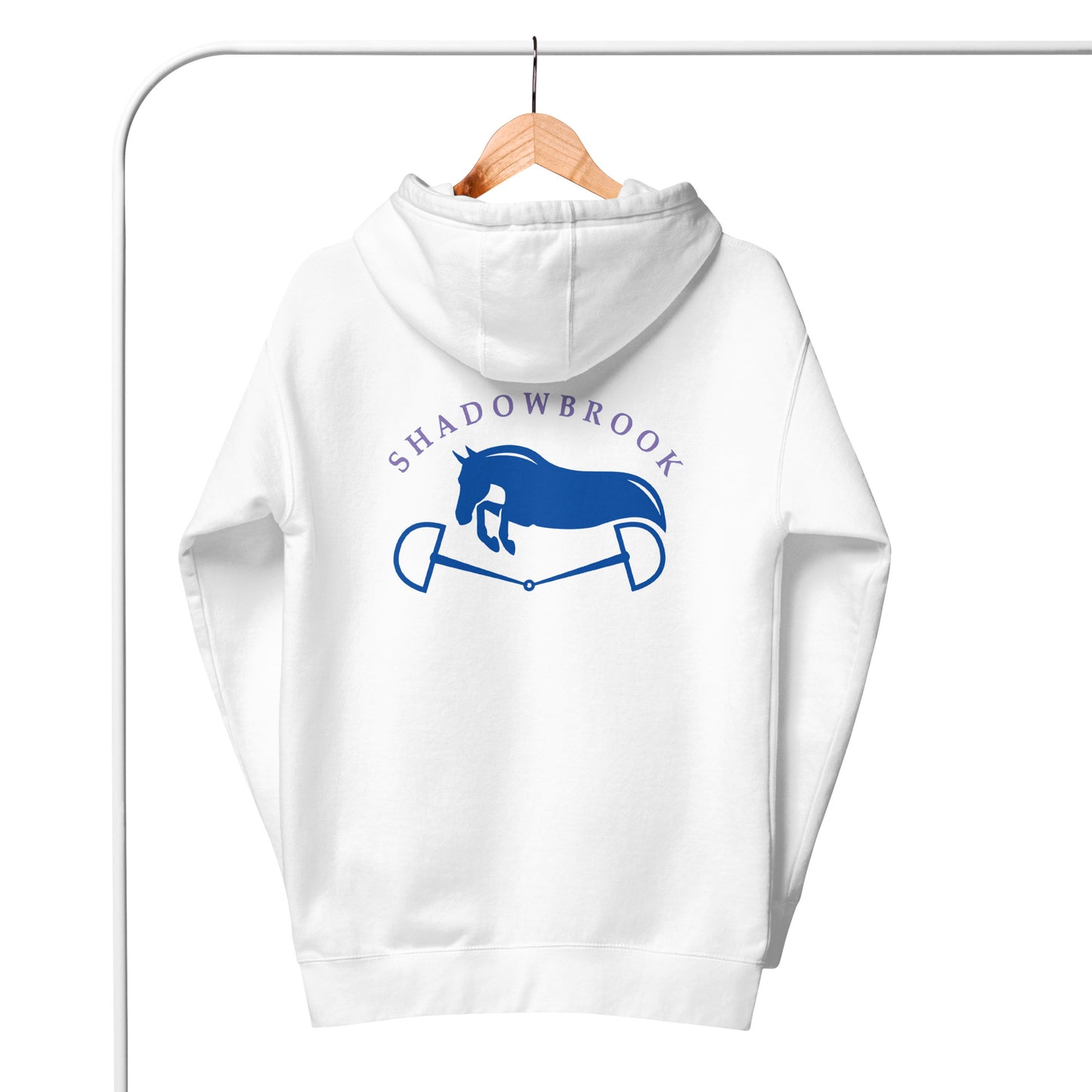 Shadowbrook Stables White Unisex Hoodie - Large Logo Back