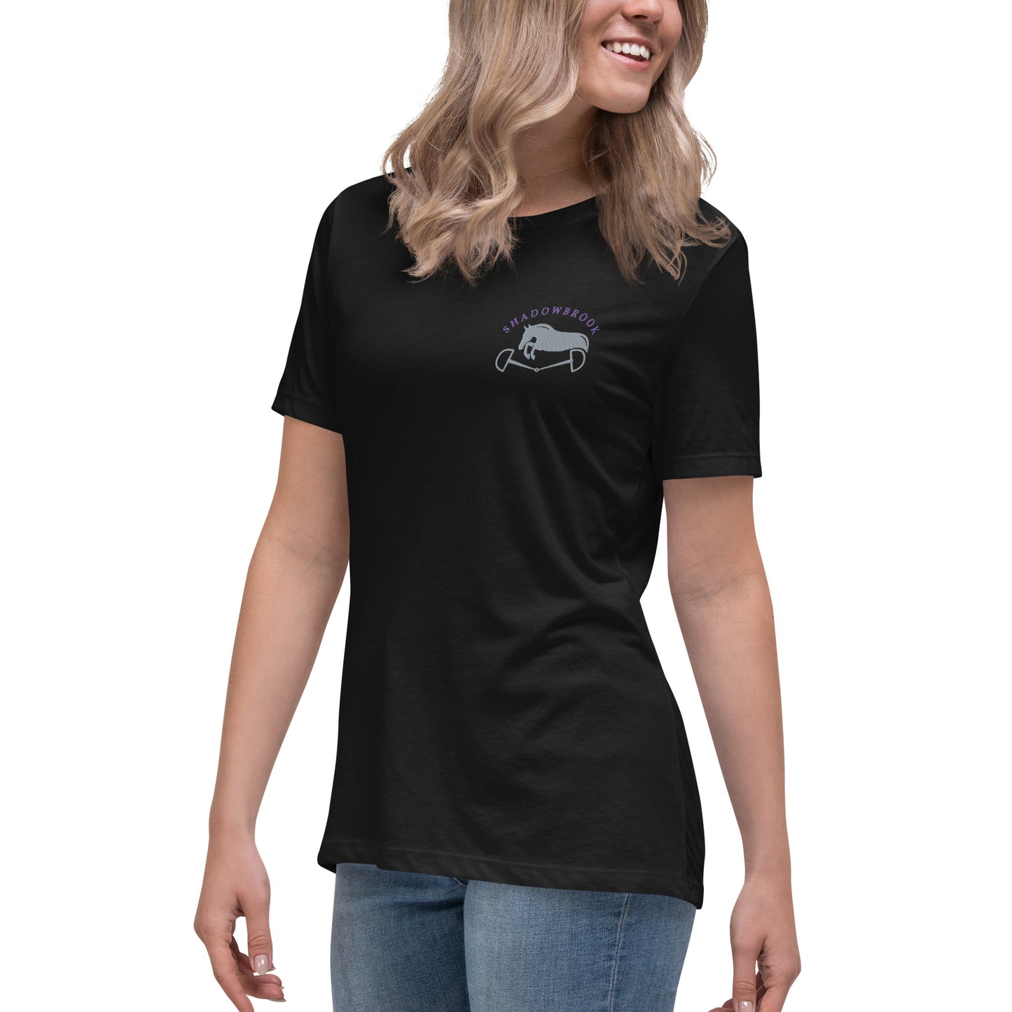 Shadowbrook Stables Black T-Shirt - Small Logo Front