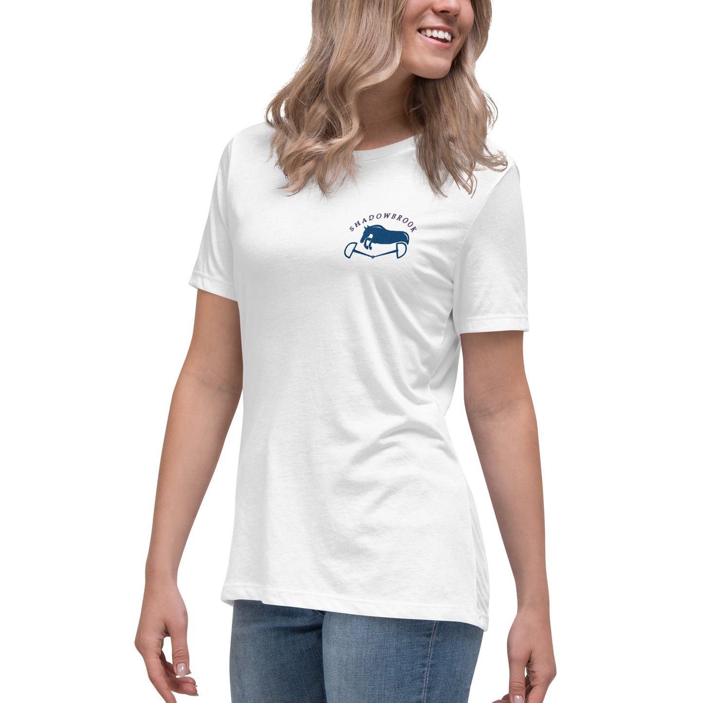 Shadowbrook Stables White T-Shirt - Small Logo Front