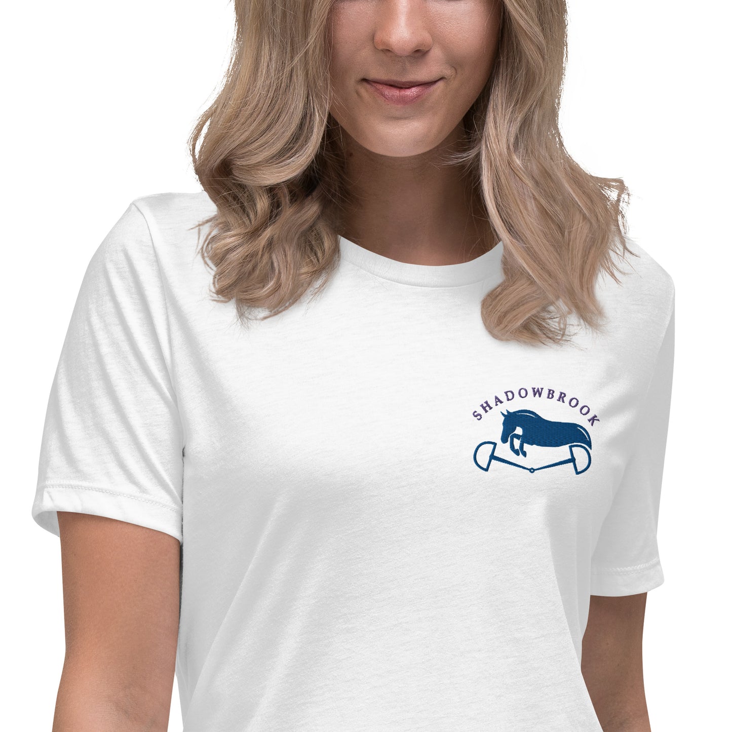 Shadowbrook Stables White T-Shirt - Small Logo Front